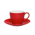 Kaffeetasse mit Untertasse Sandy in Rot aus Keramik - Rot, KONVENTIONELL, Keramik (5/6,9cm) - MÖMAX modern living