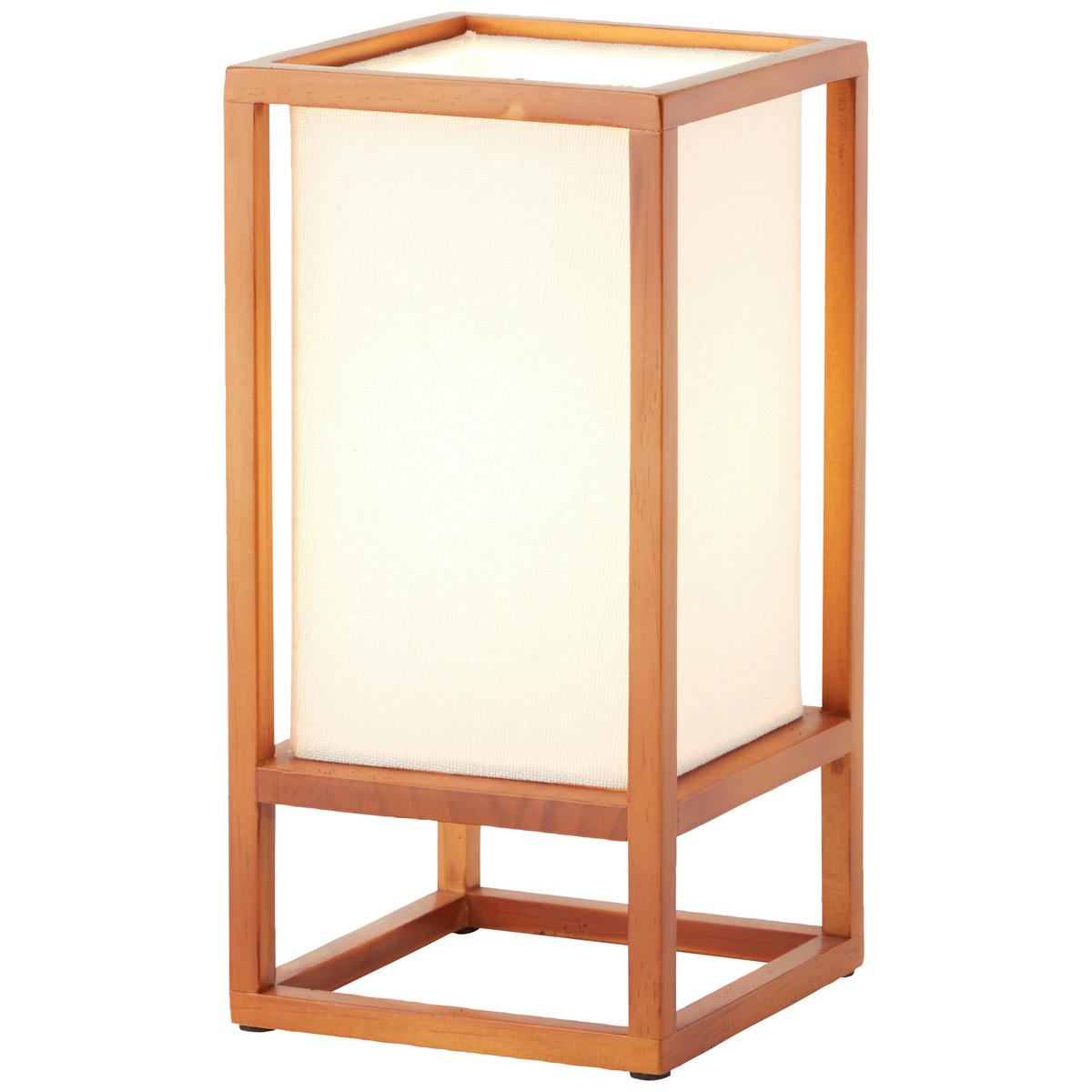 Tischleuchte Seaside in Naturfarben max. 40 Watt - Naturfarben/Weiß, Natur, Holz/Textil (25/12,5/12,5cm) - Brilliant