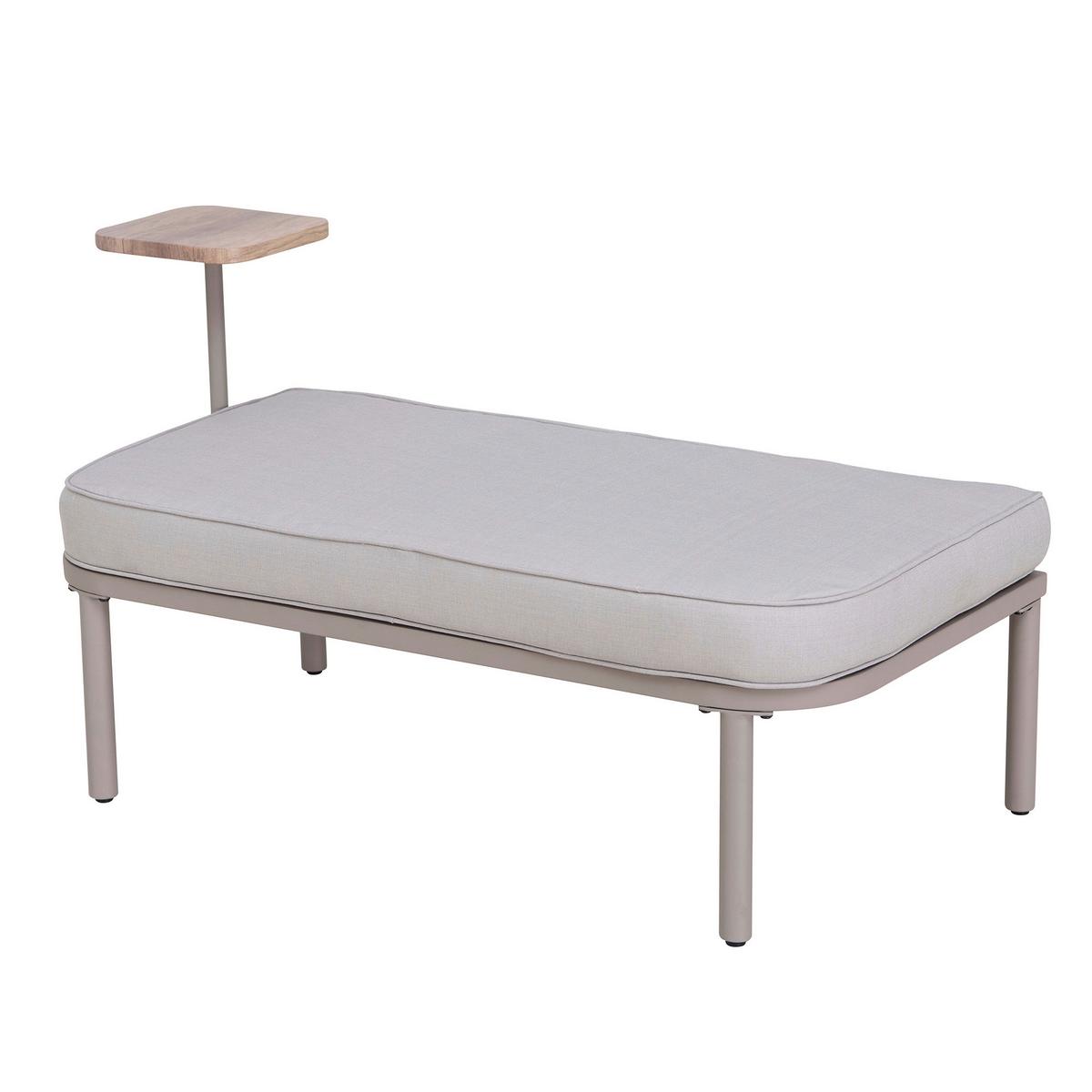 Doppelliege Tagesbett Porto Grau/Naturfarben - Naturfarben/Grau, Basics, Holz/Kunststoff (142/82/128cm) - Modante