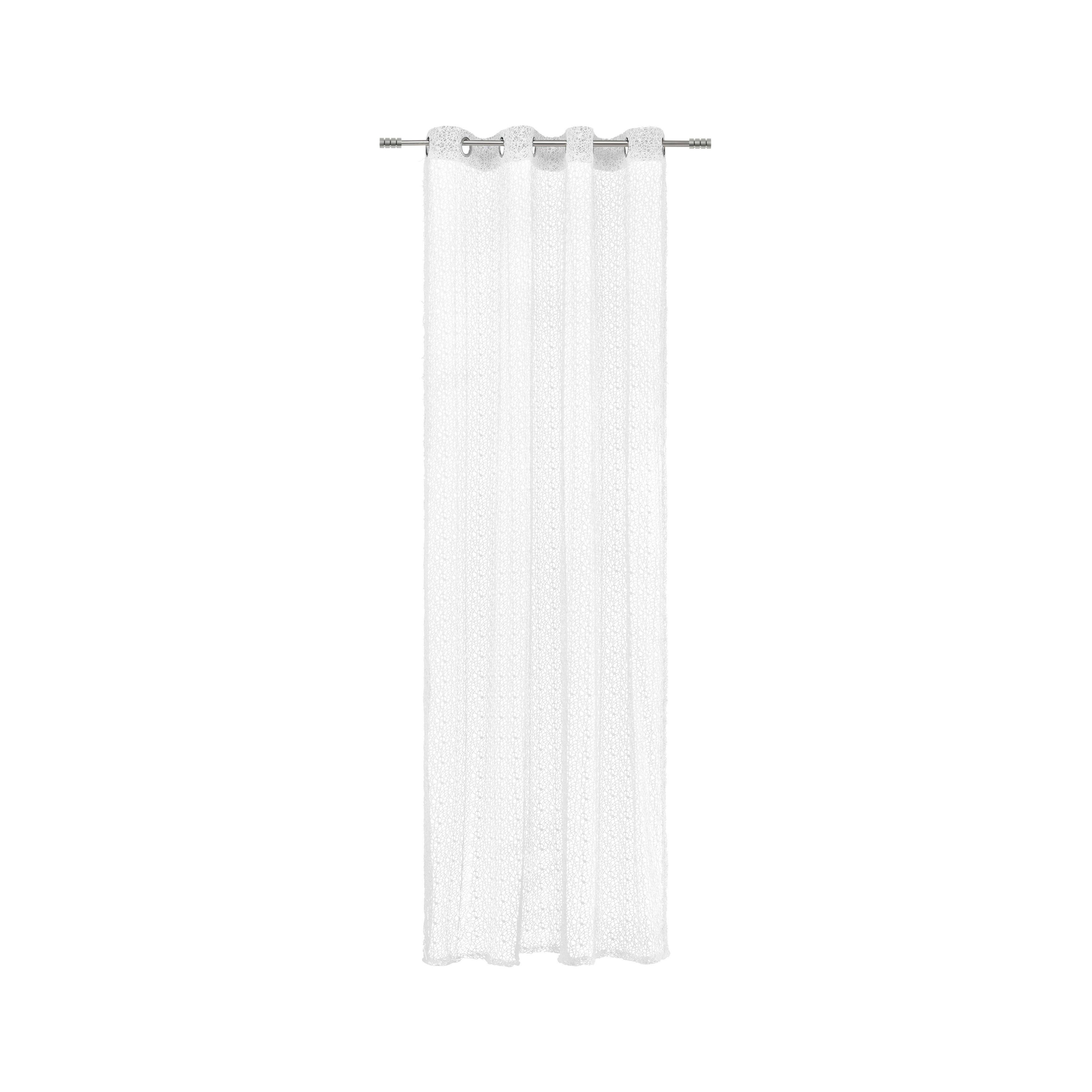 Zavesa Z Obročki Astrid - bela, Moderno (140/245cm) - Modern Living