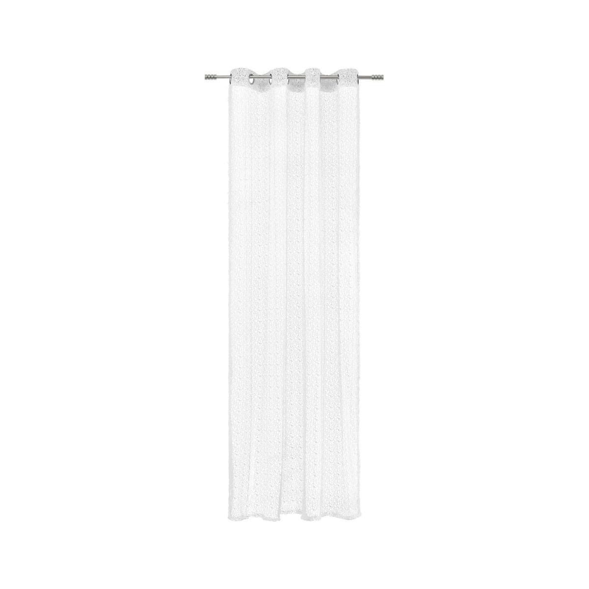 Ösenvorhang Astrid in Weiß ca. 140x245cm - Weiß, MODERN (140/245cm) - Modern Living