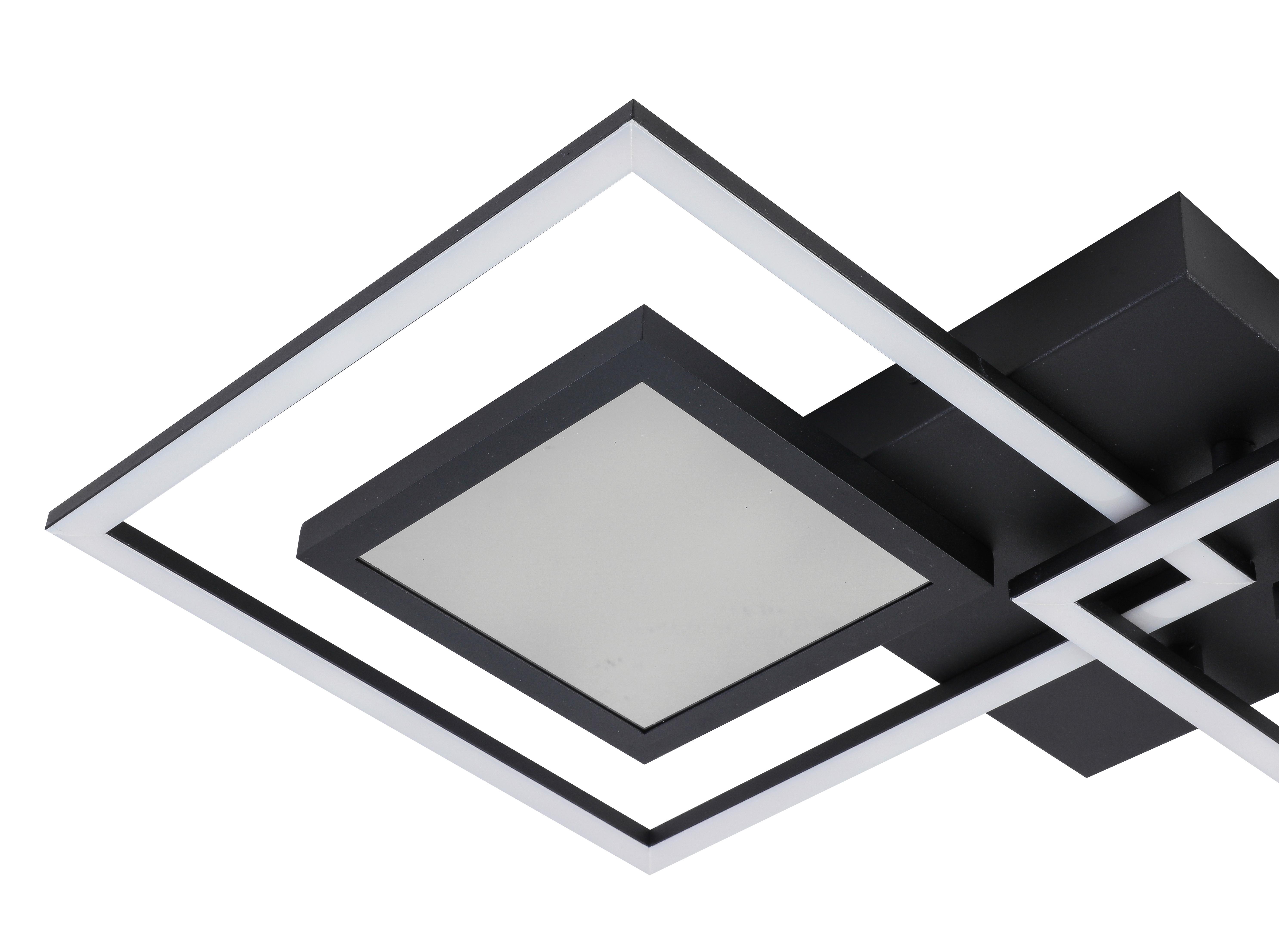 LED-Deckenleuchte Preceval max. 32 Watt - Schwarz, Kunststoff/Metall (74/42/6cm) - Premium Living