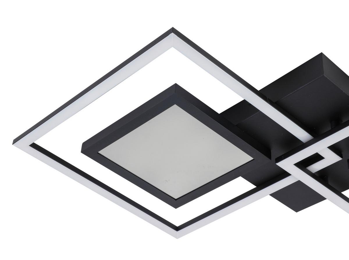 Stropna Led Svjetiljka Preceval - crna, metal/plastika (74/42/6cm) - Premium Living