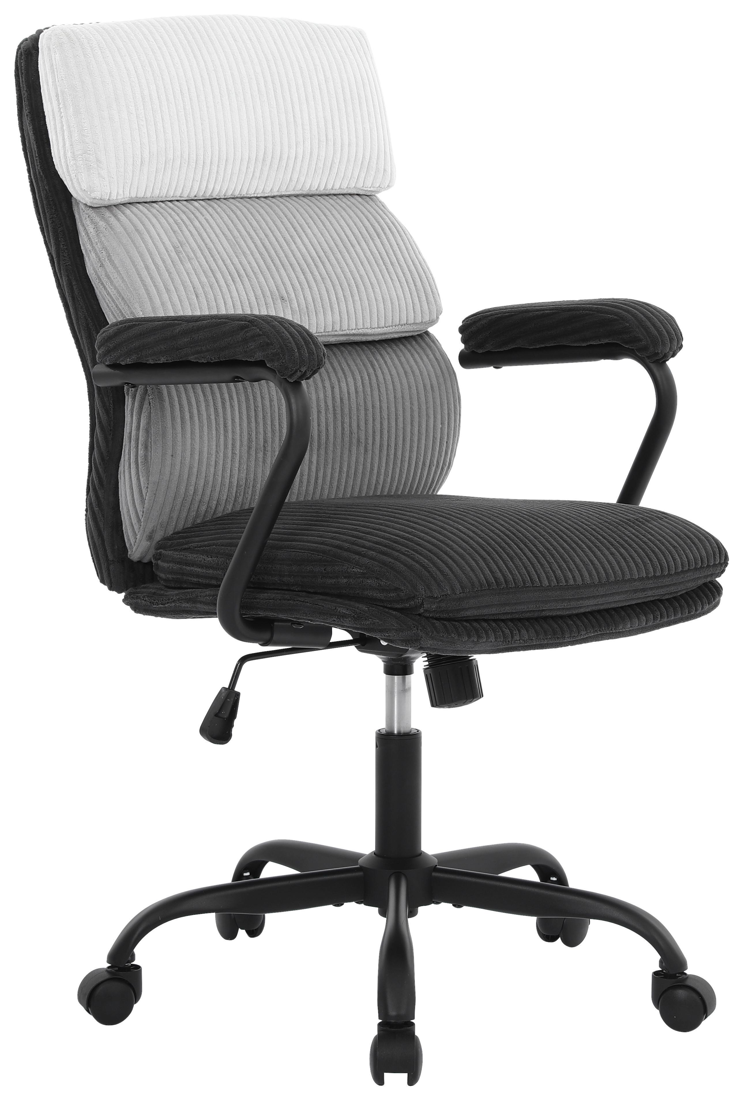 Uredska Stolica Manhattan - srebrne boje/tamno siva, Moderno, drvo/metal (58/102-112/64,5cm) - Modern Living