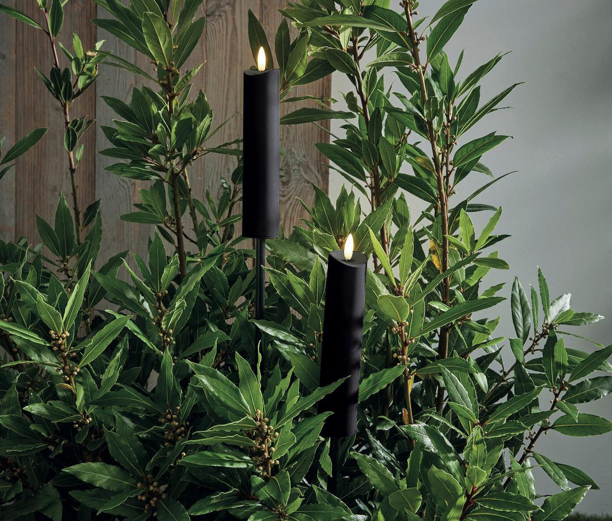 LED-Gartenfackel Kalypso Schwarz - Schwarz, Basics, Kunststoff (4/89cm) - Mömax