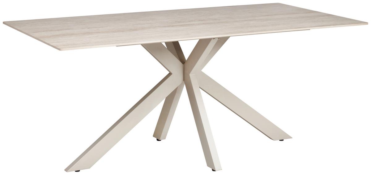 Jedilna Miza Logan, Bež, 180x90 - bež, Konvencionalno, kovina/keramika (180/90/76cm) - MID.YOU