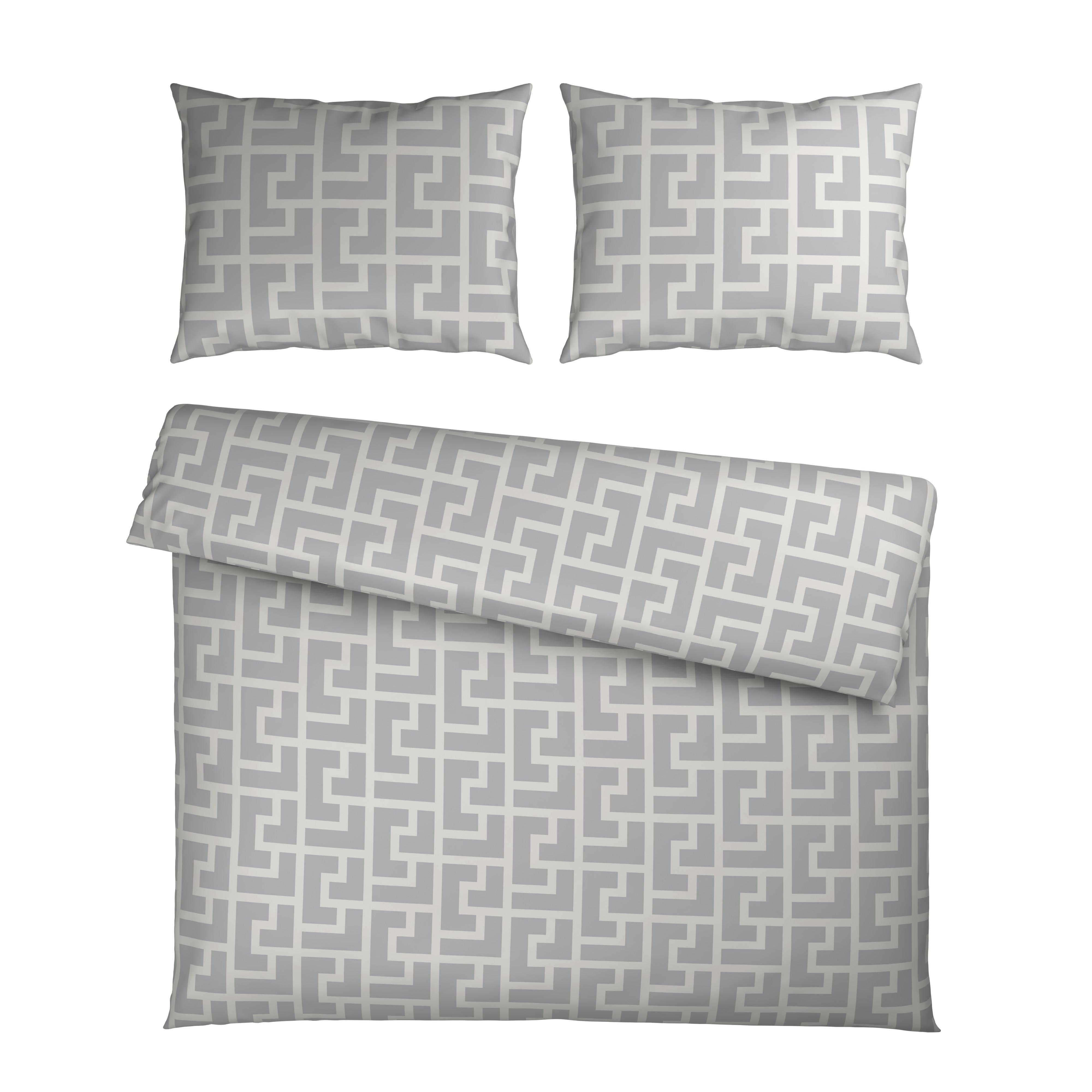 Bettwäsche Mäander XXL Naturfarben ca. 200x220cm - Naturfarben, ROMANTIK / LANDHAUS, Textil (200/220cm) - Mömax