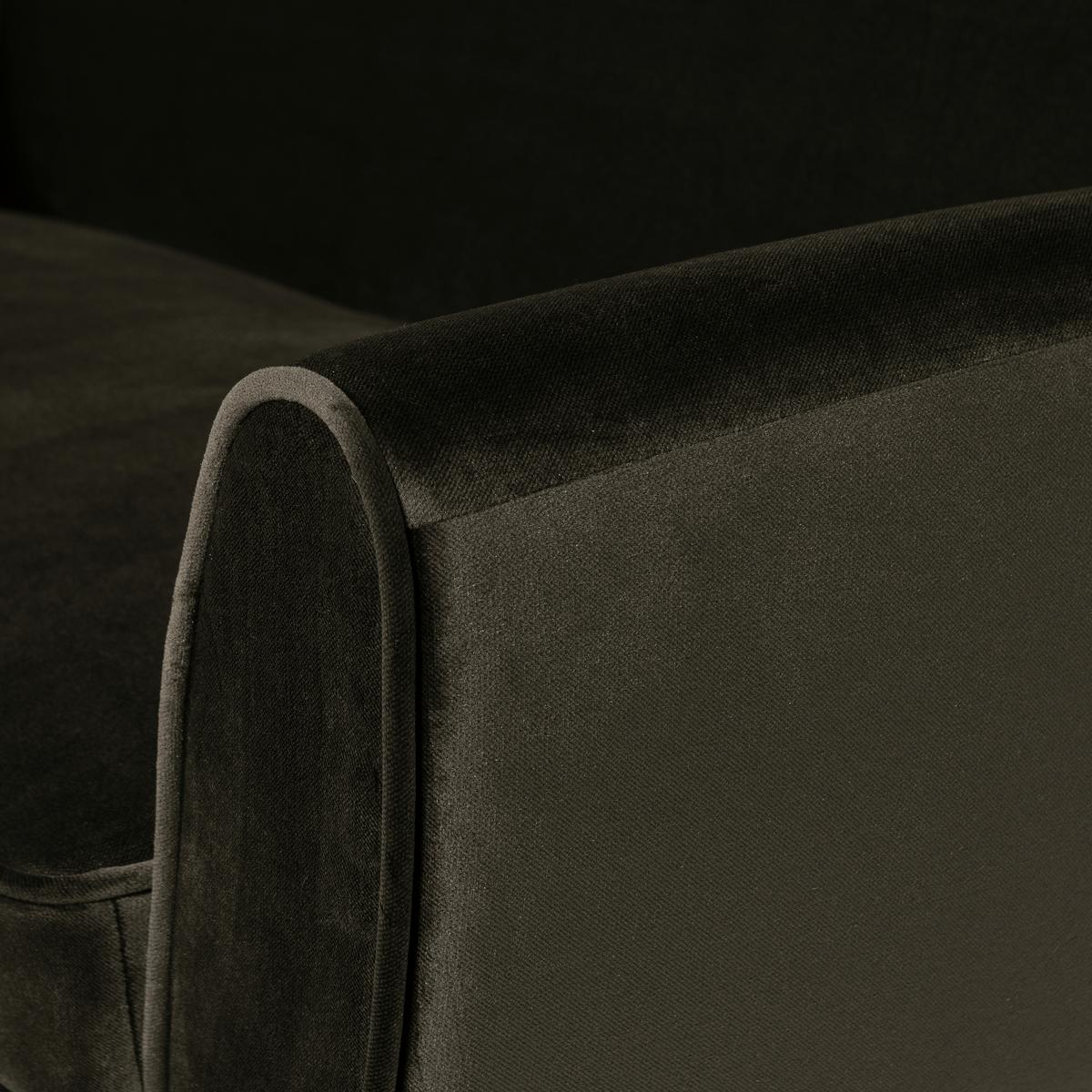 Sofa Rocco Grün B: 187cm - Schwarz/Grün, Design, Holz/Textil (187/75/82cm) - Livetastic