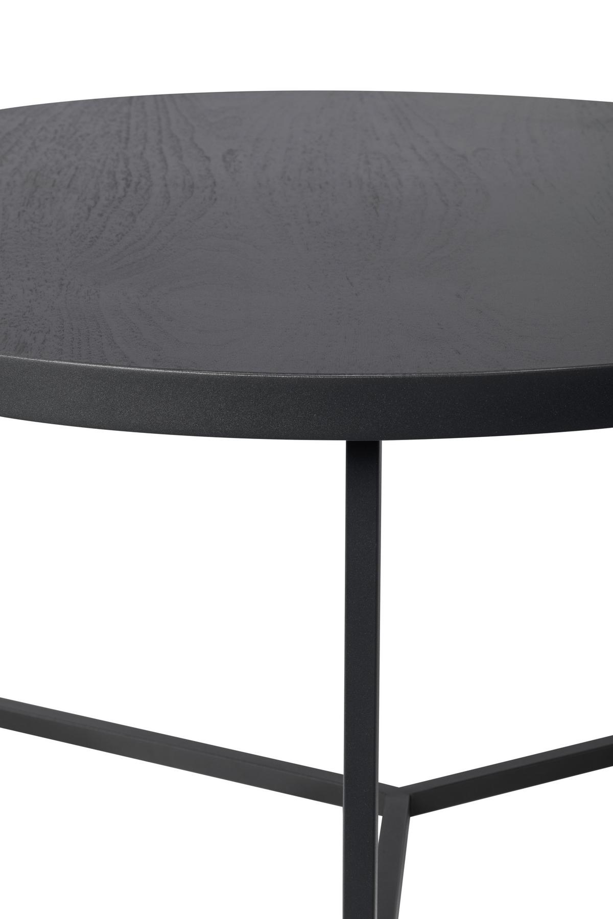 STOLIK KAWOWY PETER - czarny, Design, materiał drewnopochodny/metal (80/80/40cm) - MID.YOU