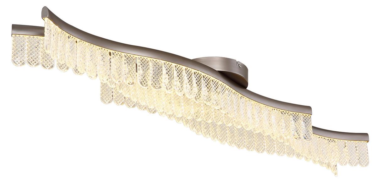 Led Stropna Svjetiljka Juliet - boje grafita/prozirno, Design, metal/plastika (108/18/13cm) - Globo