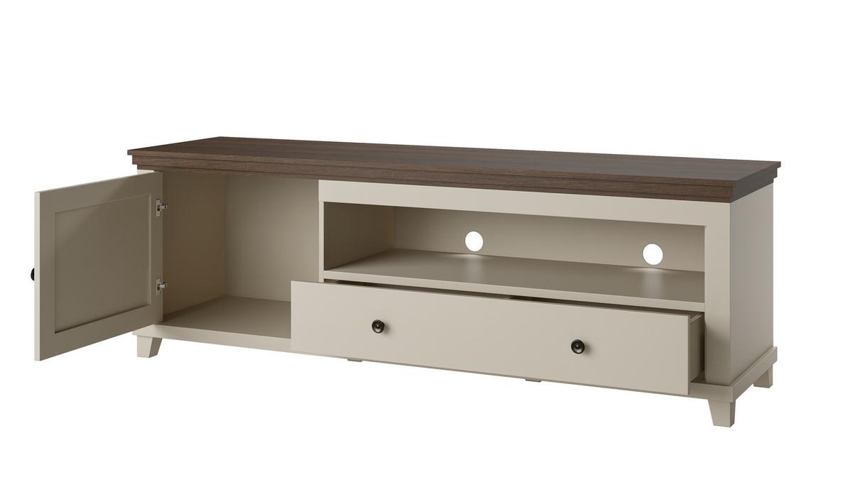 Tv-elem Evora - kasmírszínű/tölgyfa színű, Design, faalapú anyag (181/61/49cm)