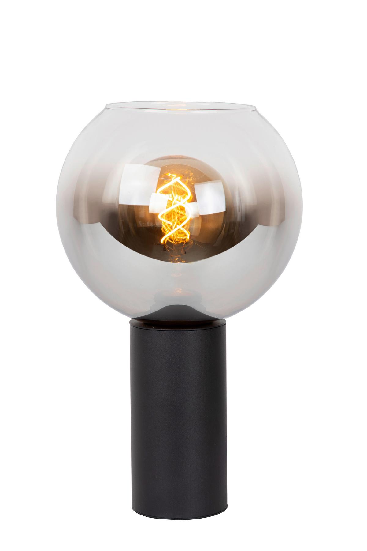 LAMPA STOŁOWA 45502/01/30 MARIUS - jasnoszary/czarny, Design, metal/szkło (20/20/32.5cm) - Lucide