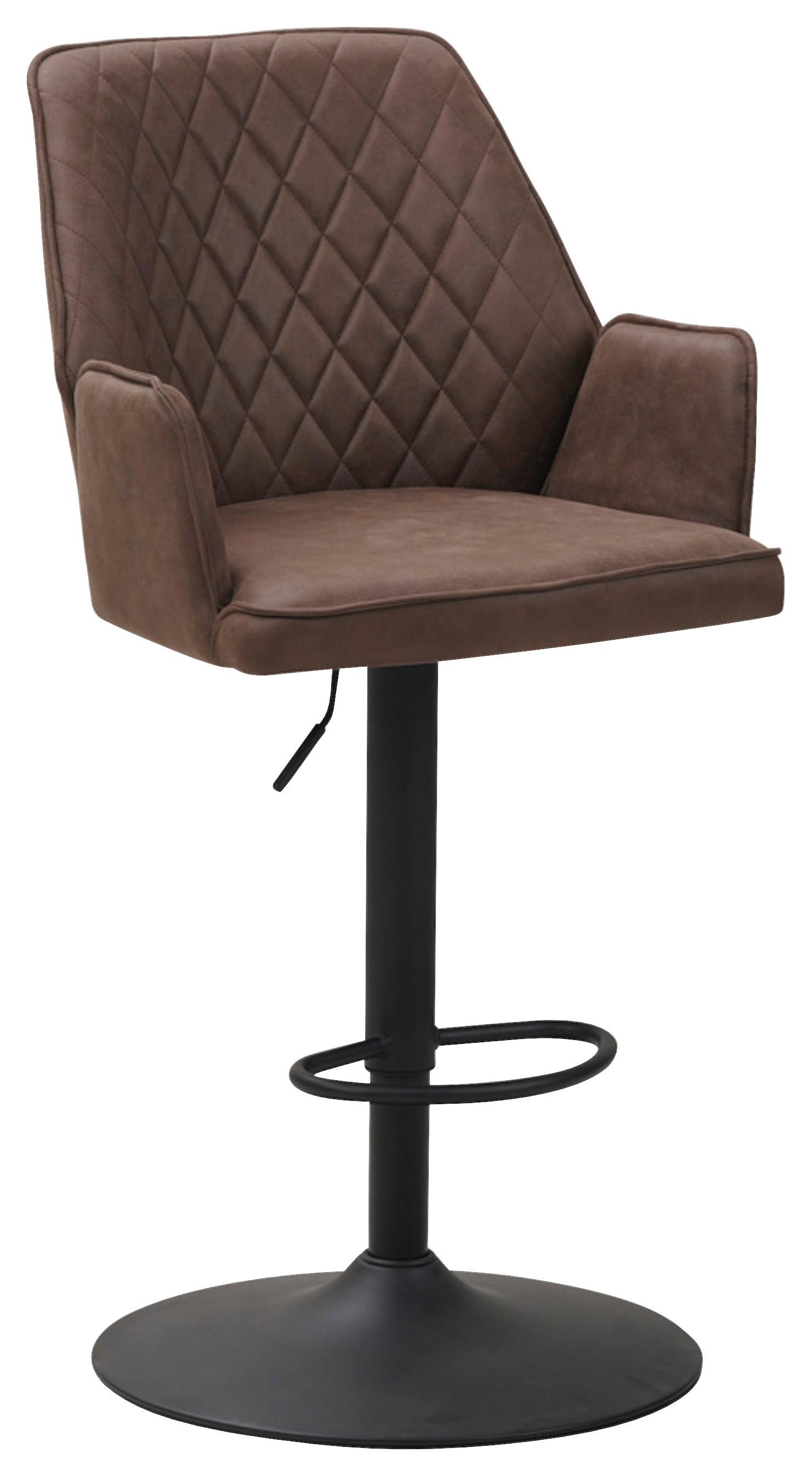 Barhocker Donny ca. 42x114 cm Taupe - Taupe/Schwarz, KONVENTIONELL, Textil/Metall (42/114/52cm) - MID.YOU