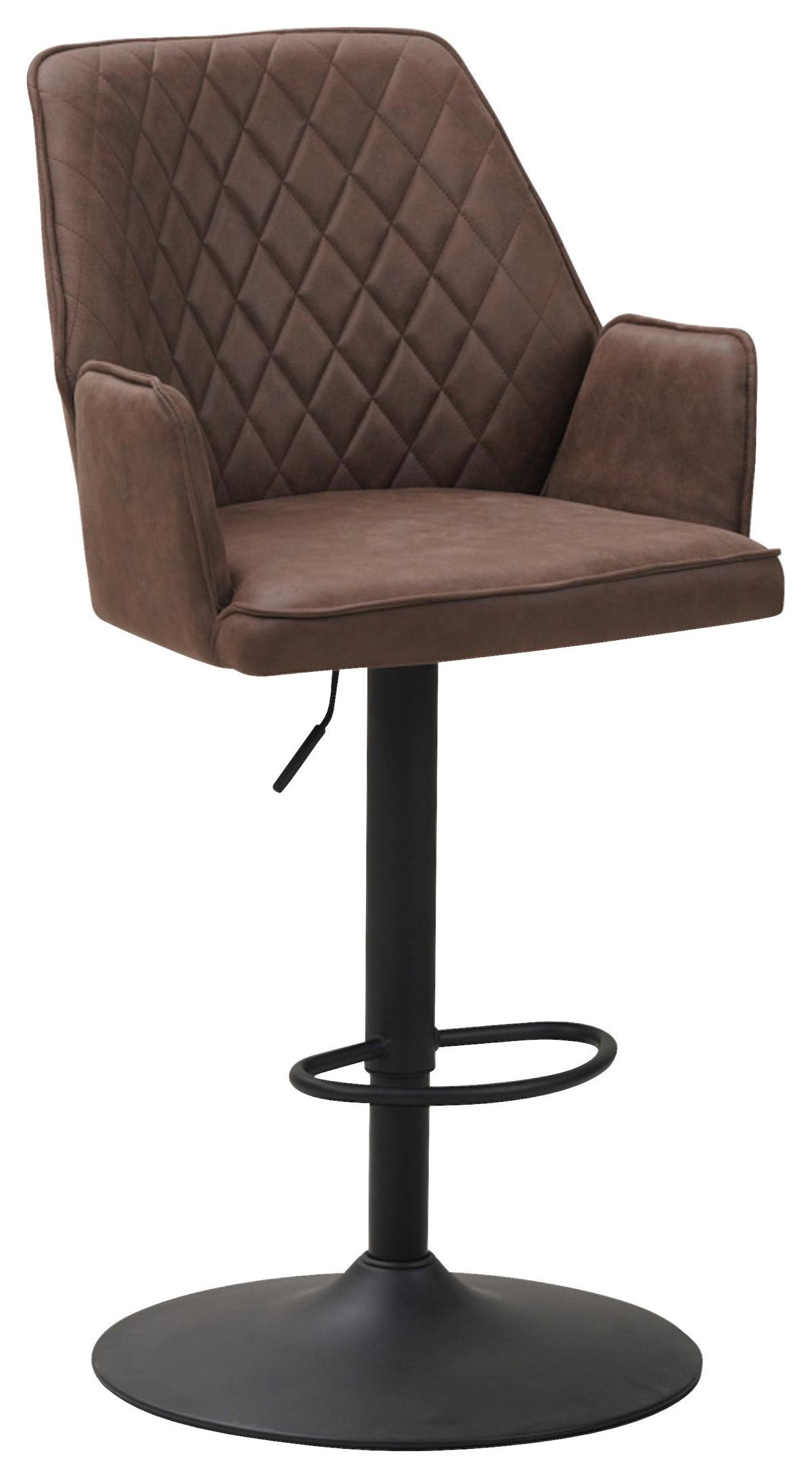 Barhocker Donny ca. 42x114 cm Taupe - Taupe/Schwarz, KONVENTIONELL, Textil/Metall (42/114/52cm) - MID.YOU