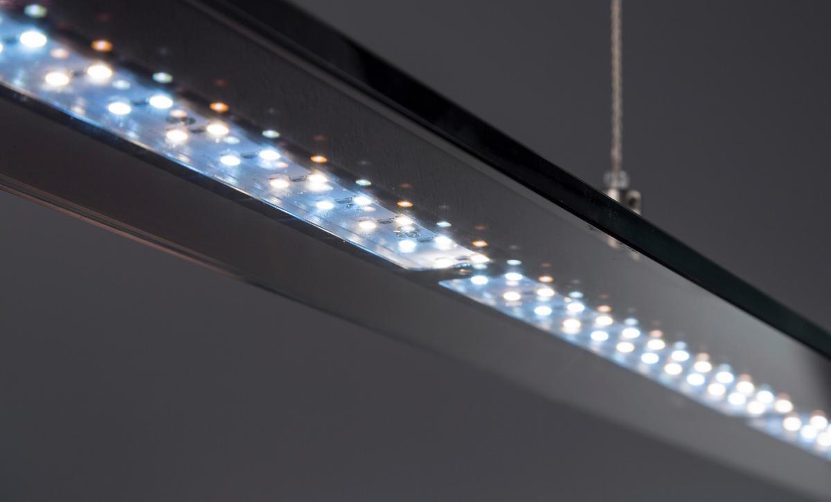 LAMPA WISZĄCA LED 60442 - czarny/kolor chromowy, Trend, metal/szkło (88/9/80-150cm) - Fischer & Honsel