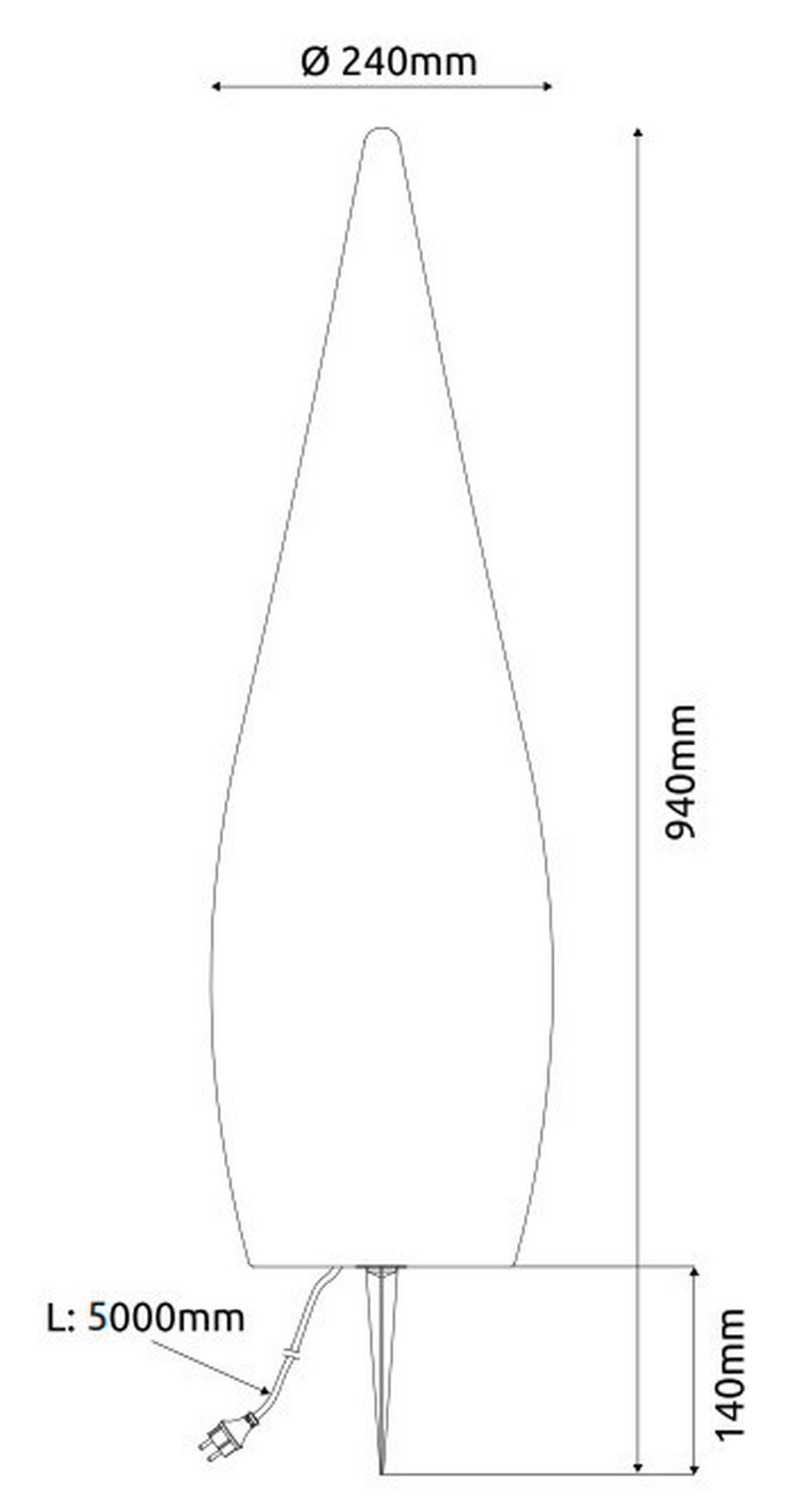 Außenleuchte Vascon Opal/Weiß max. 40 Watt - Opal/Weiß, MODERN, Kunststoff (24/96cm)