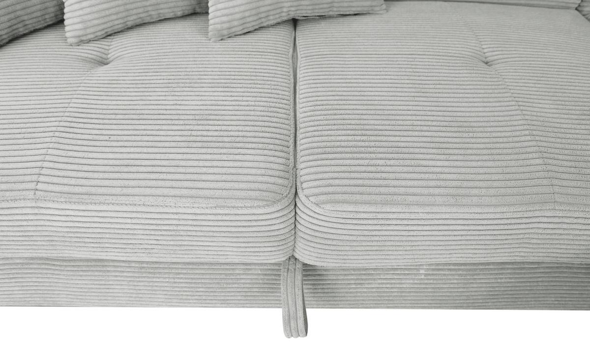 NAROŻNIK PINK - kolor srebrny/szary, Design, metal/tkanina (257/226cm) - Xora