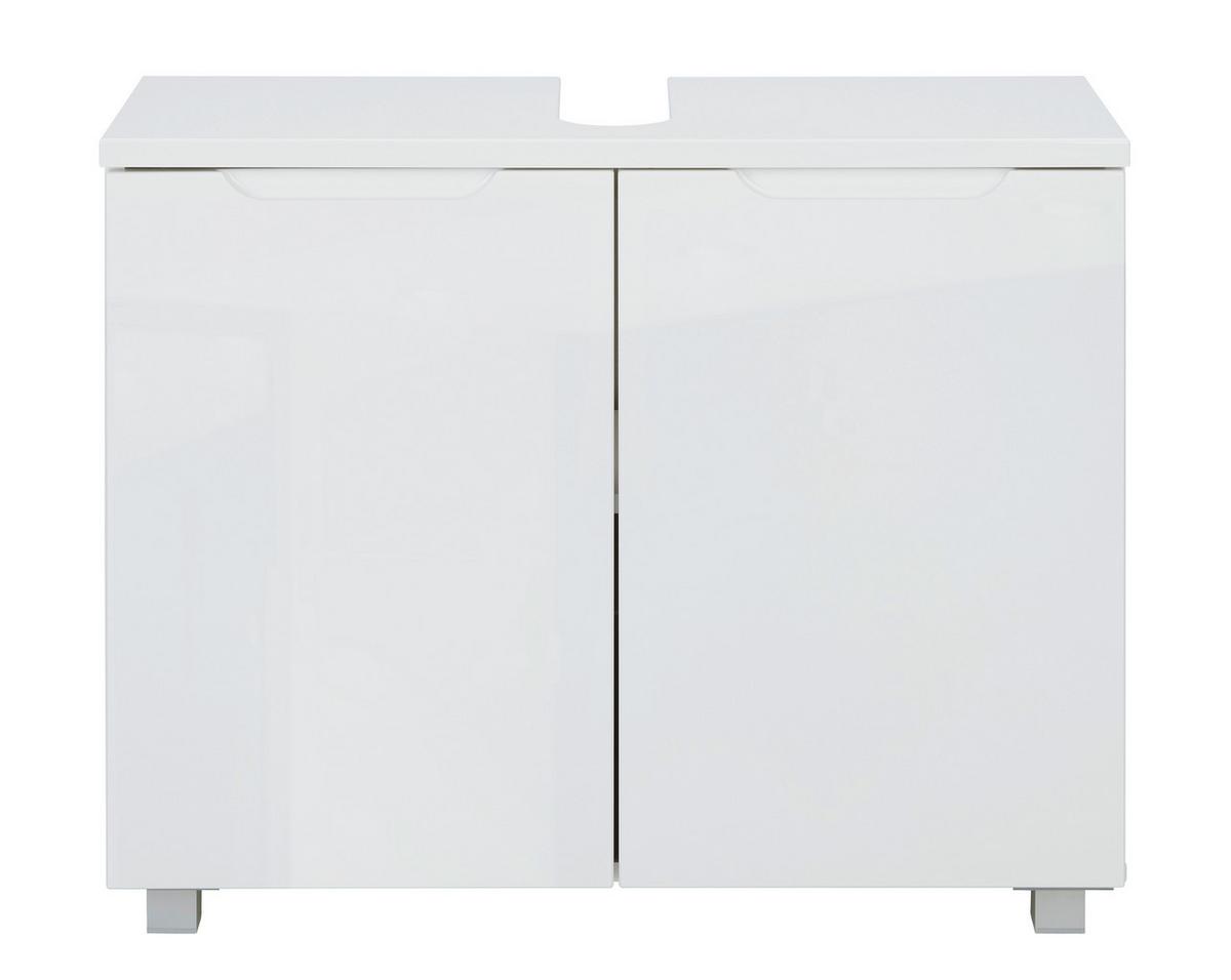 Element Ispod Umivaonika Roy Ii - bijela/srebrne boje, Moderno, drvni materijal/plastika (80/66/32cm) - Modern Living