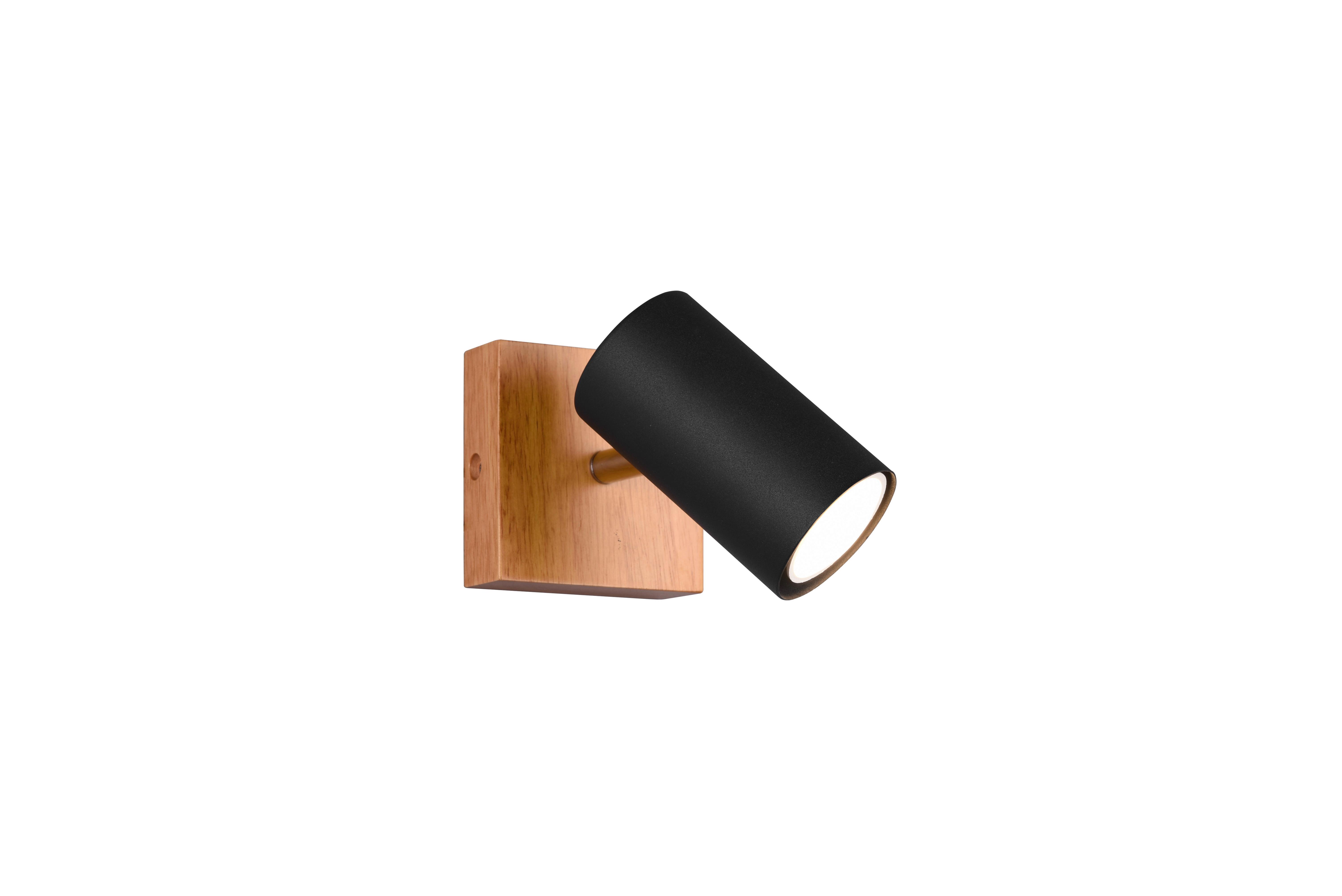 Strahler Spot Marley Schwarz max. 15 Watt - Schwarz, Design, Holz/Metall (9/16/12cm) - Trio Leuchten