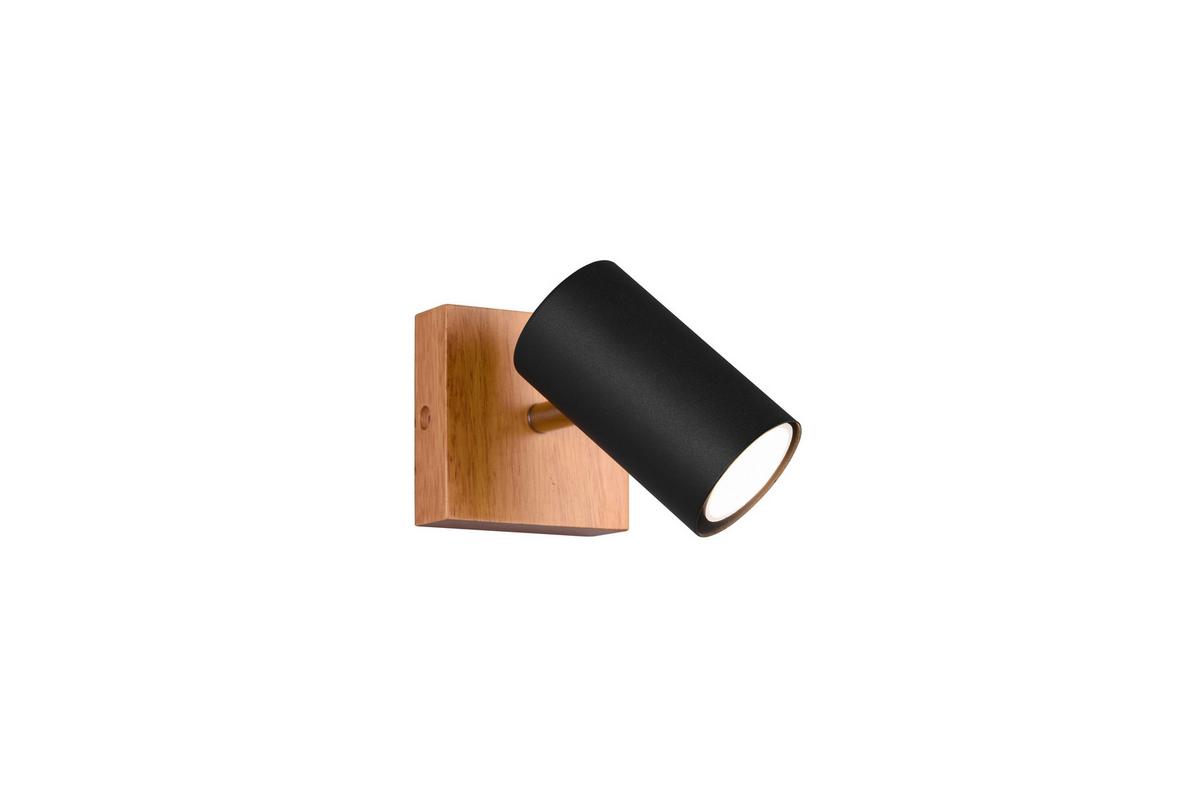 Strahler Spot Marley Schwarz max. 15 Watt - Schwarz, Design, Holz/Metall (9/16/12cm) - Trio Leuchten