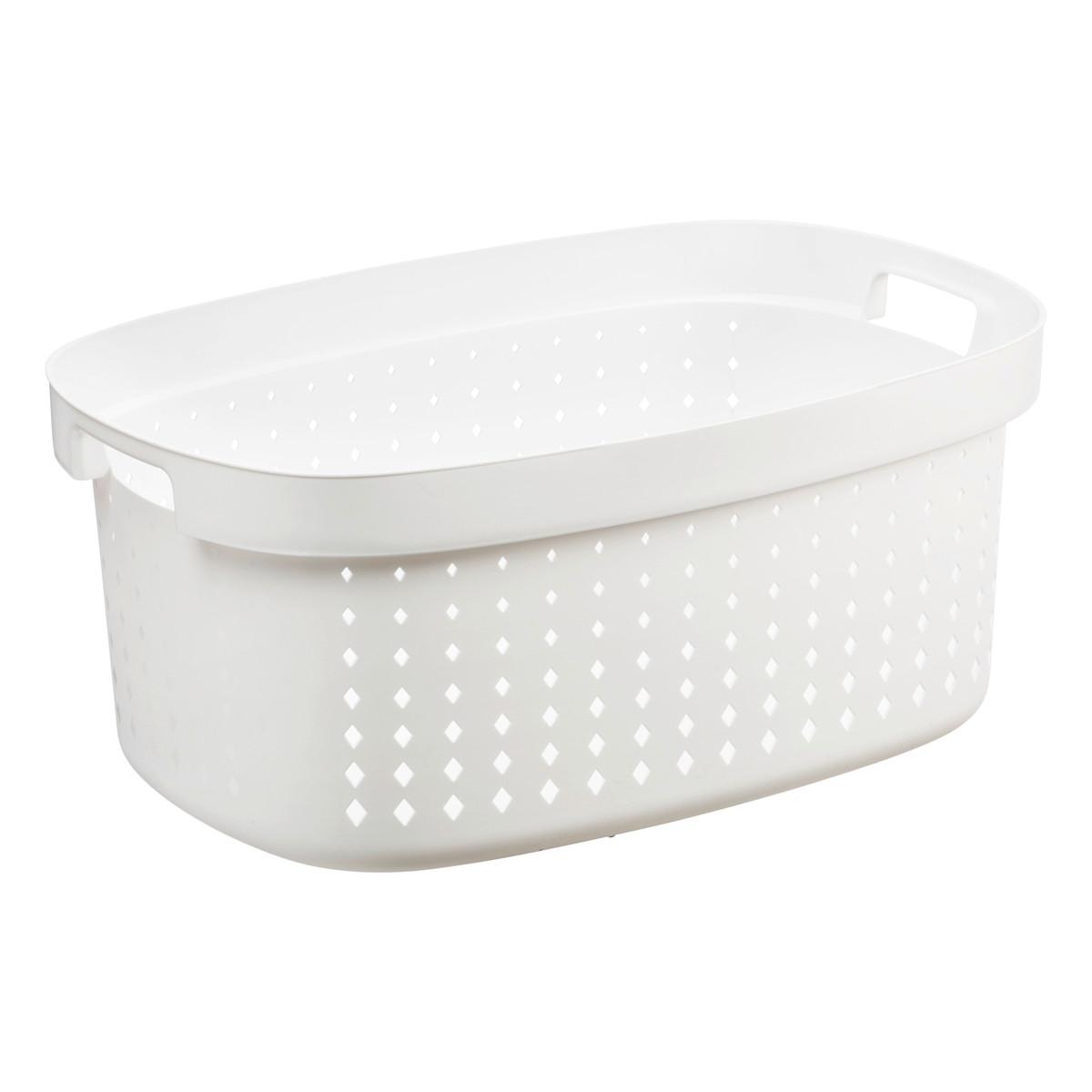 Ruháskosár Seoul - fehér, Modern, műanyag (59/39/25,5cm) - Premium Living