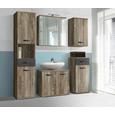 Waschbeckenunterschrank in Kieferfarben - Dunkelgrau/Schwarz, MODERN, Holzwerkstoff/Kunststoff (67/62/35cm) - MÖMAX modern living