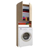 Waschmaschinenschrank LONA Sonoma Eiche ca. 64x182x27cm - Sonoma Eiche, Basics, Holzwerkstoff/Kunststoff (64/182/27cm) - MID.YOU