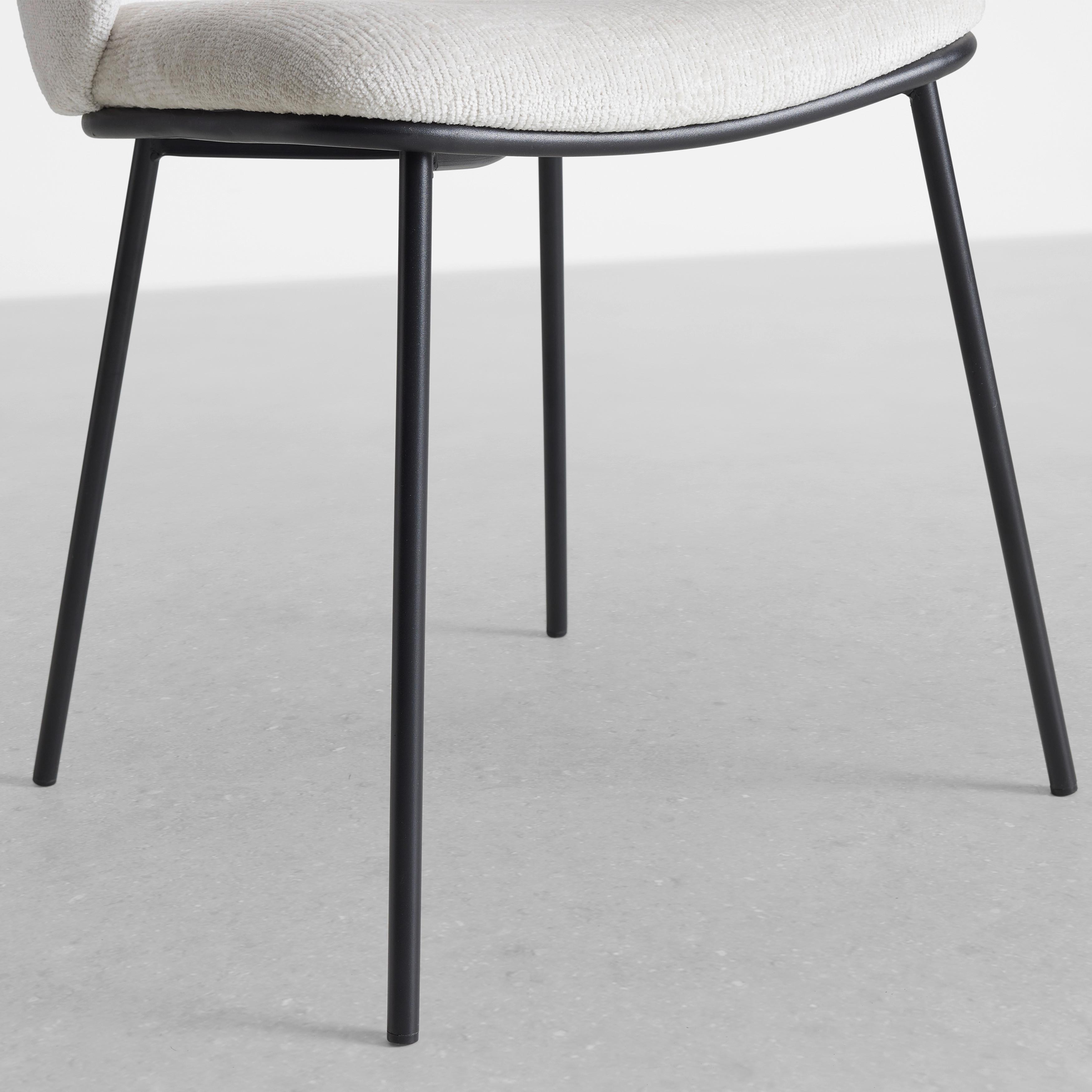 STOL MALEA - beige/svart, Modern, metall/trä (49/76/55cm) - Bessagi Home