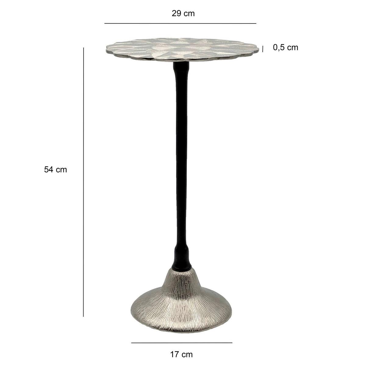 BEISTELLTISCH WL7.495 - Silberfarben, Design, Metall (29/54/29cm) - Livetastic