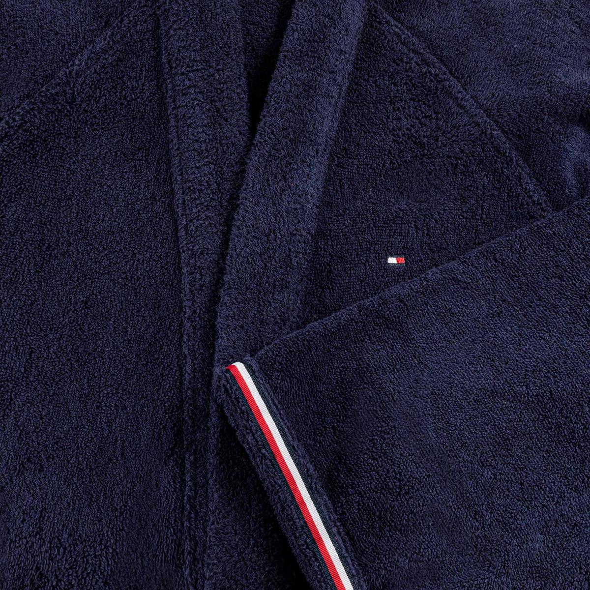 SZLAFROK KĄPIELOWY TH PLAIN - ciemnoniebieski, Basics, tkanina (Snull) - Tommy Hilfiger