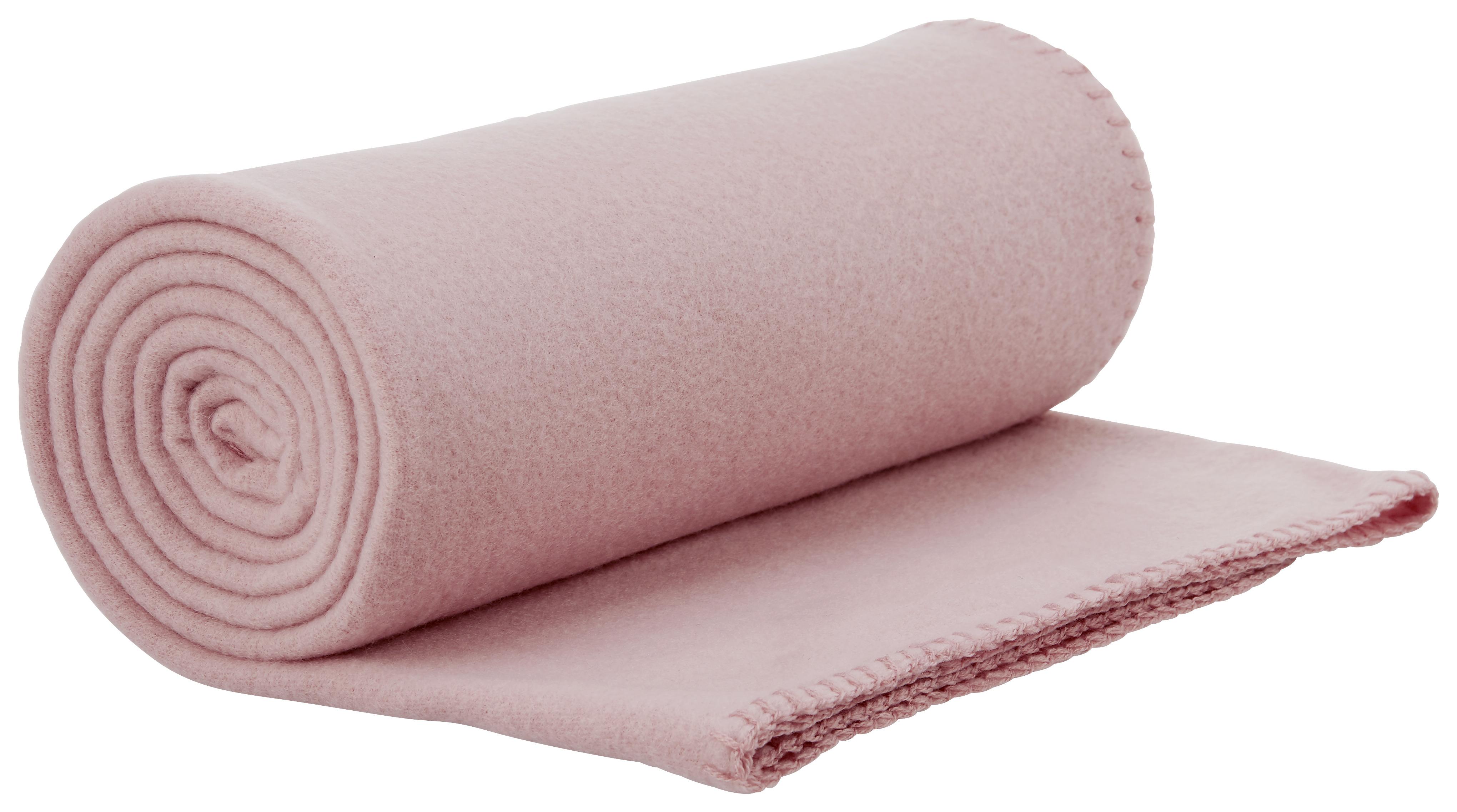 Fleecedecke Beatrix ca. 130x160cm - Rosa, Textil (130/160cm) - Based