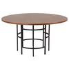 Esstisch Copenhagen Ø ca. 140 cm Cognac - Cognac/Schwarz, Design, Holzwerkstoff/Metall (140/140/75cm) - Livetastic