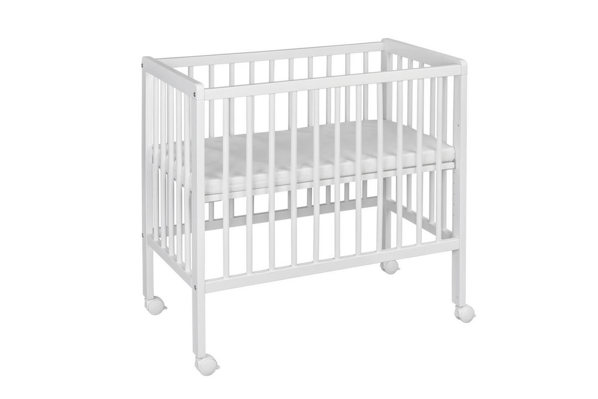 ŁÓŻKO DOSTAWNE NINA - biały, Basics, drewno (85/48/83cm) - My Baby Lou