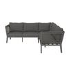 LOUNGEGRUPP MALOU - mörkgrå/antracit, Modern, metall/textil (218/68/76,5cm) - Bessagi Garden