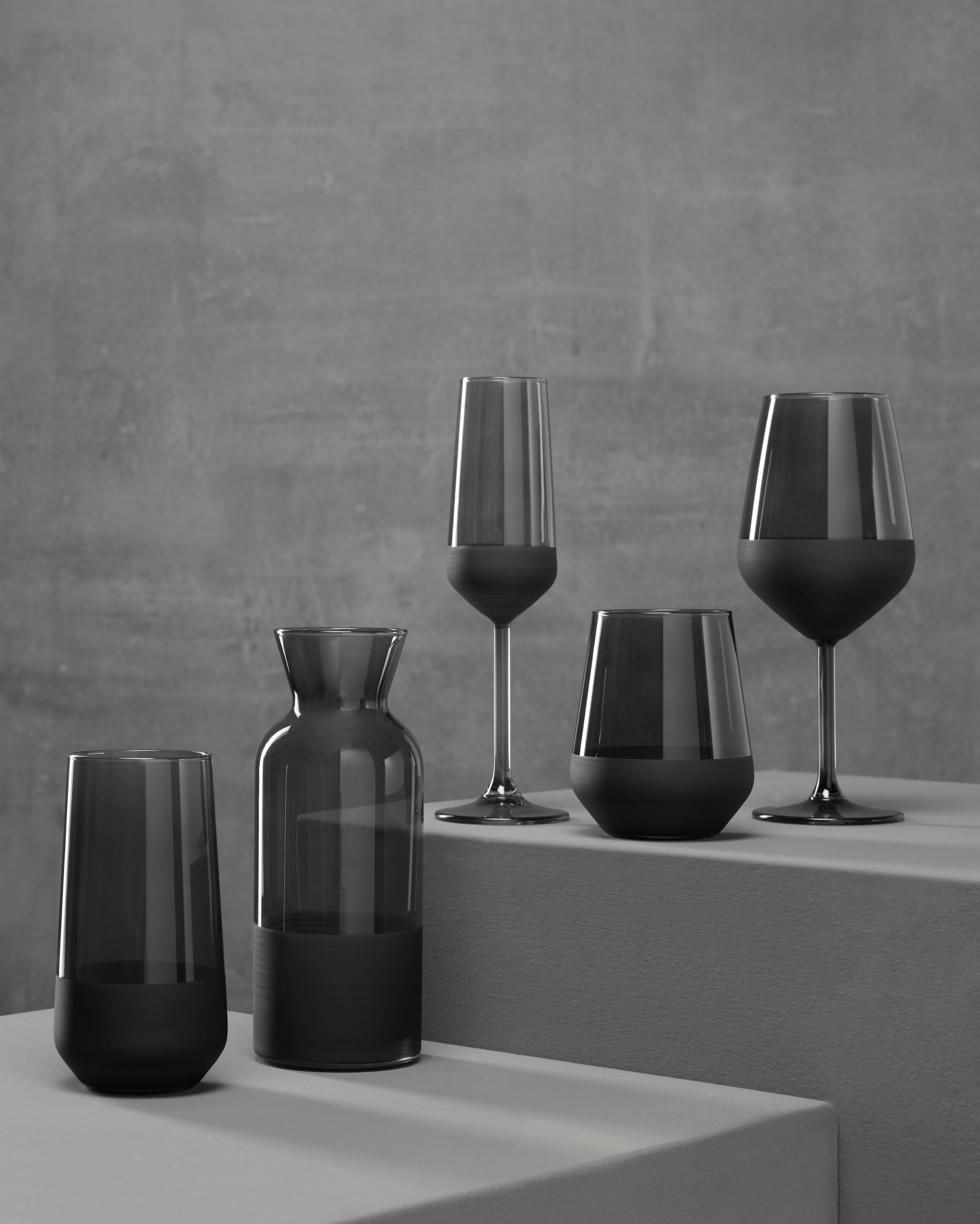Longdrinkglas Black ca. 470ml - Schwarz, MODERN, Glas (6,5/15cm) - Premium Living