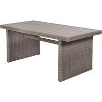 Gartentisch Toskana Grau - Grau, KONVENTIONELL, Kunststoff/Metall (185/90/75cm) - Gardenson