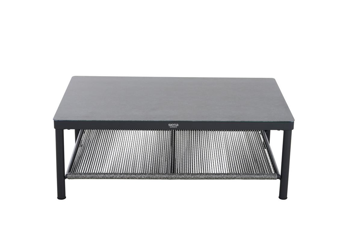 Loungegarnitur Kansas Grau - Grau, Basics, Kunststoff/Textil (145/76/73,5cm) - Siena Garden