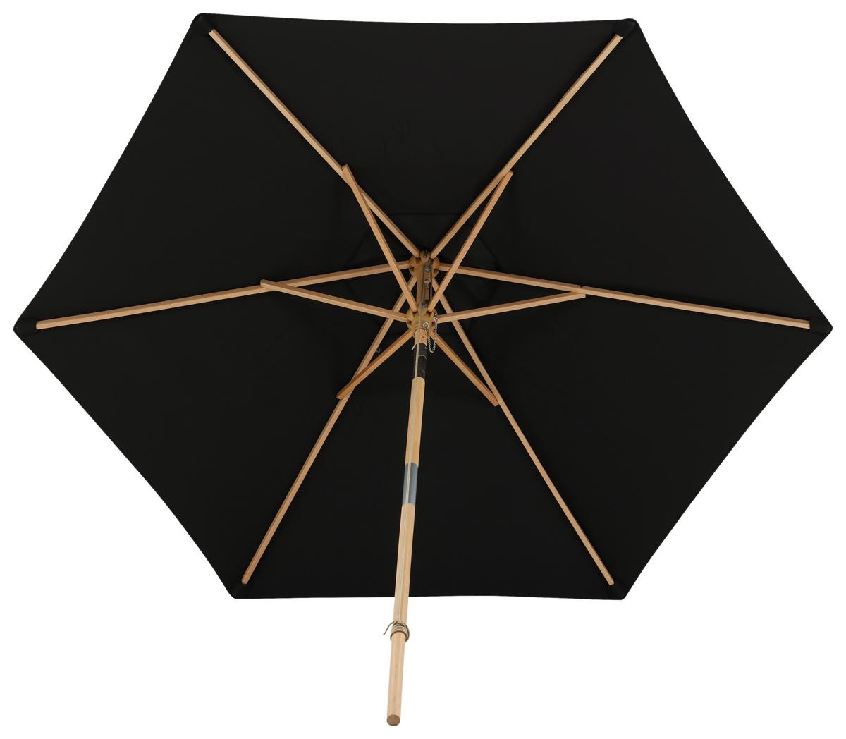 Sonnenschirm Corypho ca. 250x232 cm Schwarz - Schwarz, KONVENTIONELL (250/232cm) - Gardenson