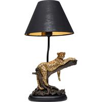 LAMPA STOŁOWA JAGUAR - czarny/kolor złoty, Design, tworzywo sztuczne/metal (27,5/49,5/35cm) - Kare-Design