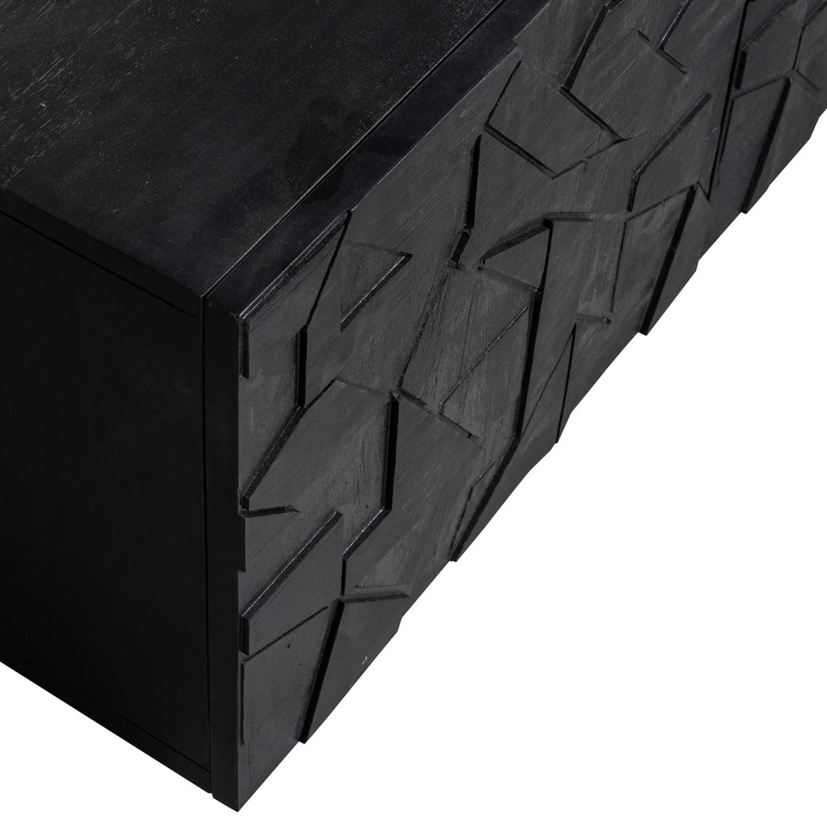 Lowboard Counter Schwarz B: 160cm - Schwarz, Design, Holz (160/50/45cm) - Livetastic
