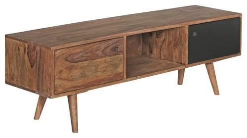 Lowboard Repa Sheesham ca. 140x45x35 cm Braun/Schwarz - Sheeshamfarben/Schwarz, Design, Holz (140/45/35cm) - MID.YOU