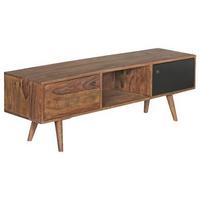 Lowboard Repa Sheesham ca. 140x45x35 cm Braun/Schwarz - Sheeshamfarben/Schwarz, Design, Holz (140/45/35cm) - MID.YOU