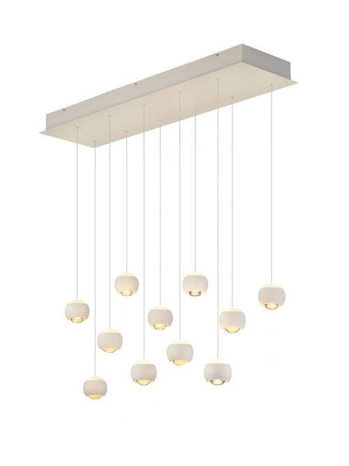 LAMPA WISZĄCA LED MR34441131 CANNON - biały/przezroczysty, Design, tworzywo sztuczne/metal (114/30/200cm) - Musterring