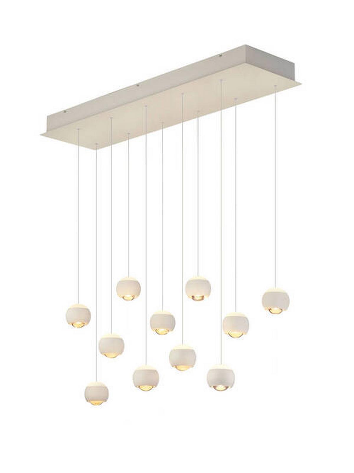 LAMPA WISZĄCA LED MR34441131 CANNON - biały/przezroczysty, Design, tworzywo sztuczne/metal (114/30/200cm) - Musterring