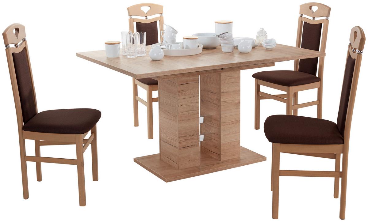 Raztegljiva Miza Helena, Barva Hrasta, 140-220 X 90 Cm - barve hrasta, Konvencionalno, leseni material (140-220/76/90cm) - Mömax