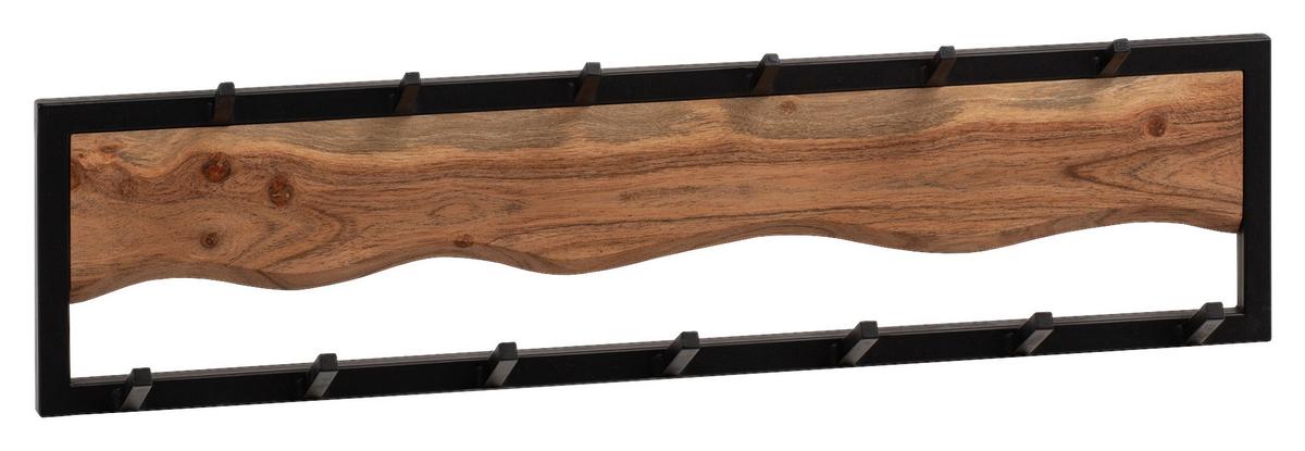 WANDGARDEROBE WL6.769 - Schwarz/Braun, Lifestyle, Holz/Metall (80/20/8cm) - MID.YOU