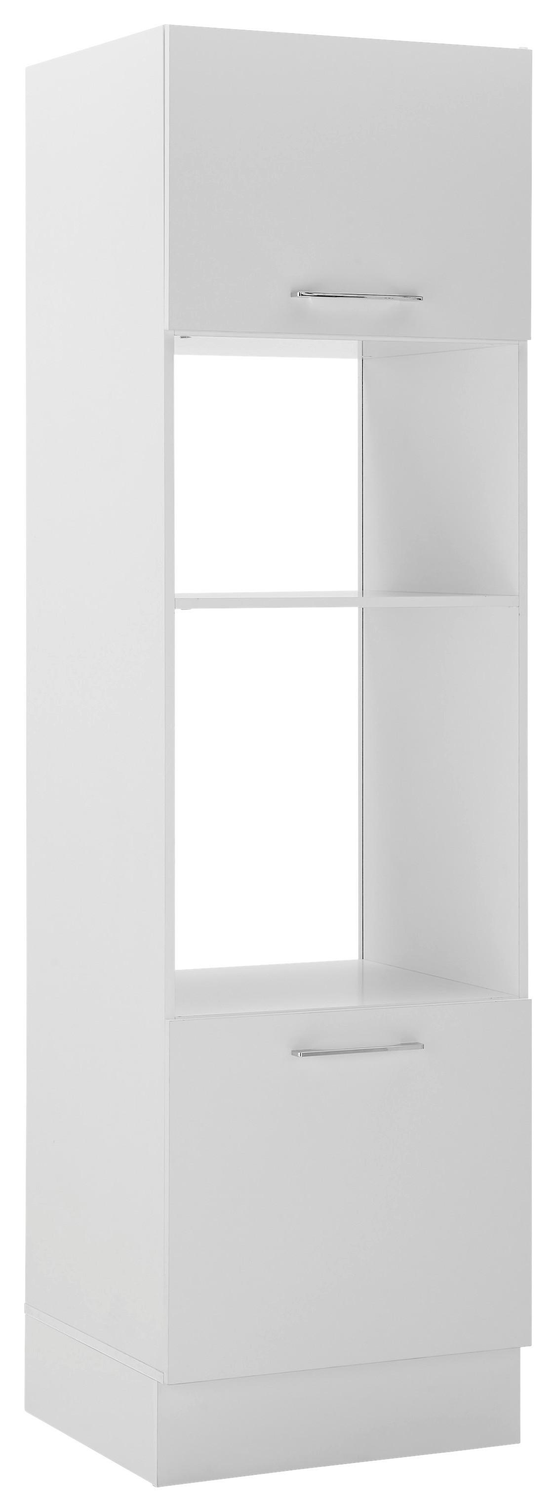 Szekrény Beépíthető Gépekhez Turin Bm 60 White - króm/fehér, Trend, faalapú anyag/fém (60/211/57cm) - MID.YOU