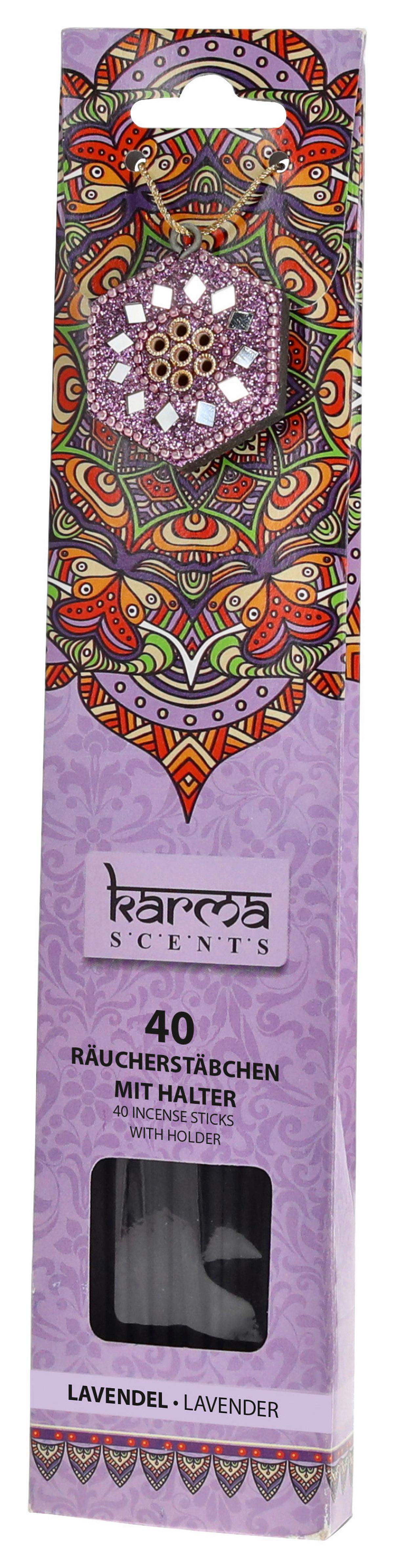 Räucherstäbchen Karma diverse Düfte - Pink/Gelb, Basics, Holz (6,5/30/2,3cm)