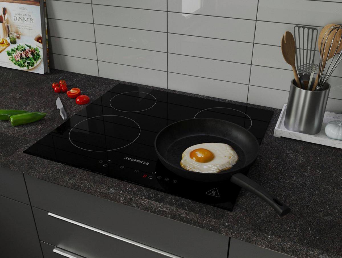 Induktionskochfeld KM4295l-28 ca. 59/5,8/52 cm Schwarz - Schwarz, Trend, Glas (59/5,8/52cm) - Respekta