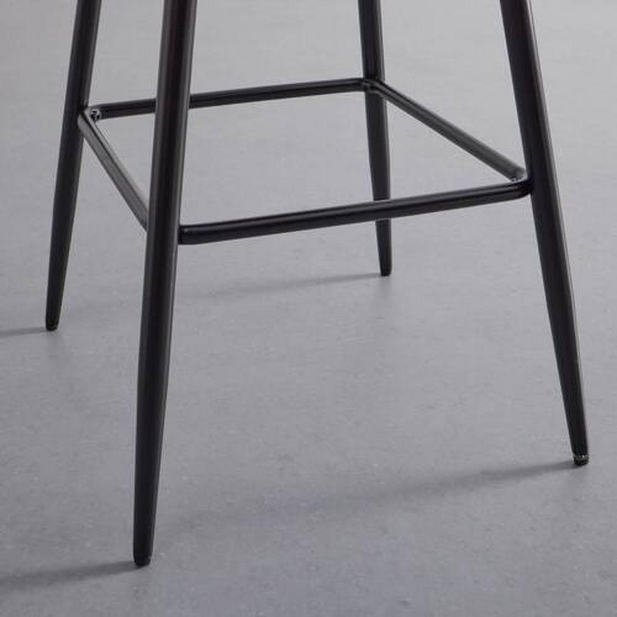 ZESTAW STOŁKÓW BAROWYCH LUKA - czarny/żółty, Modern, metal/drewno (42,5/100/49cm) - Bessagi Home